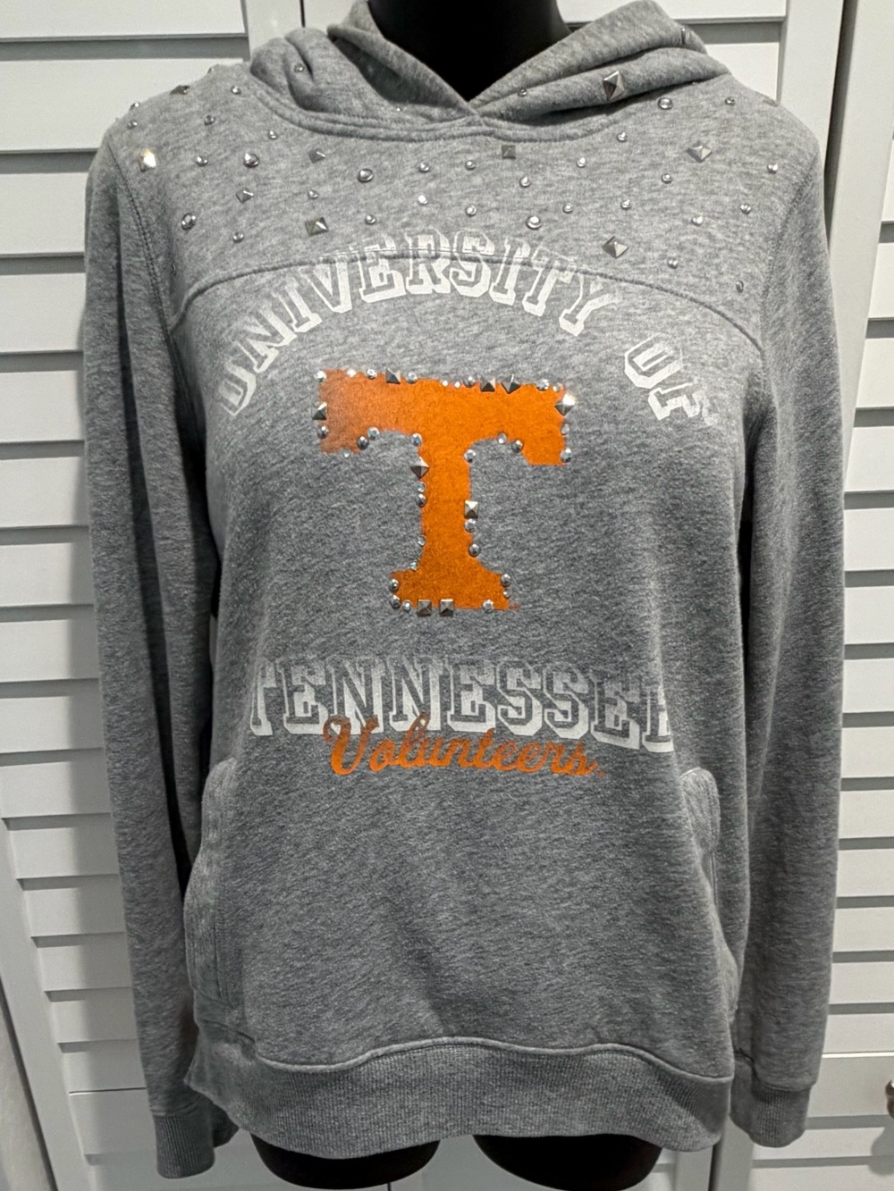 Pink Victoria Secret Handmade Studded UTK Gray Hoodie